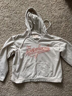 Women’s UMD Maryland Script Logo Hoodie - medium v neck